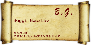 Bugyi Gusztáv névjegykártya
