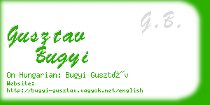 gusztav bugyi business card